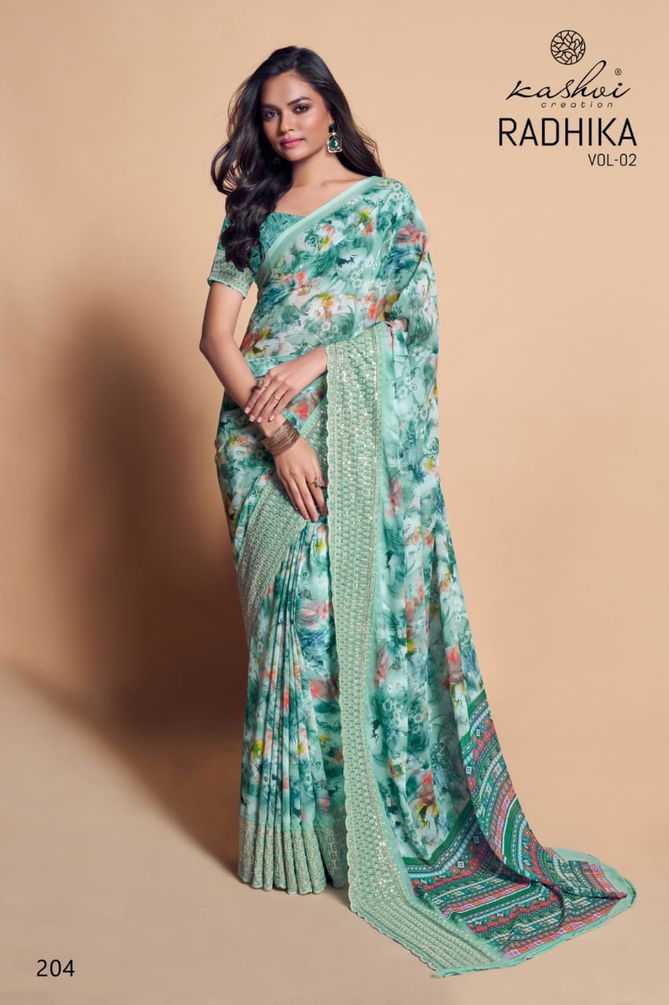 Radhika Vol 2 By Kashvi Weightless Printed Sarees Wholesale Online 